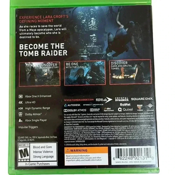 Shadow of the Tomb Raider Xbox One Action Adventure Game - Enhanced 4K HDR - Picture 3 of 4
